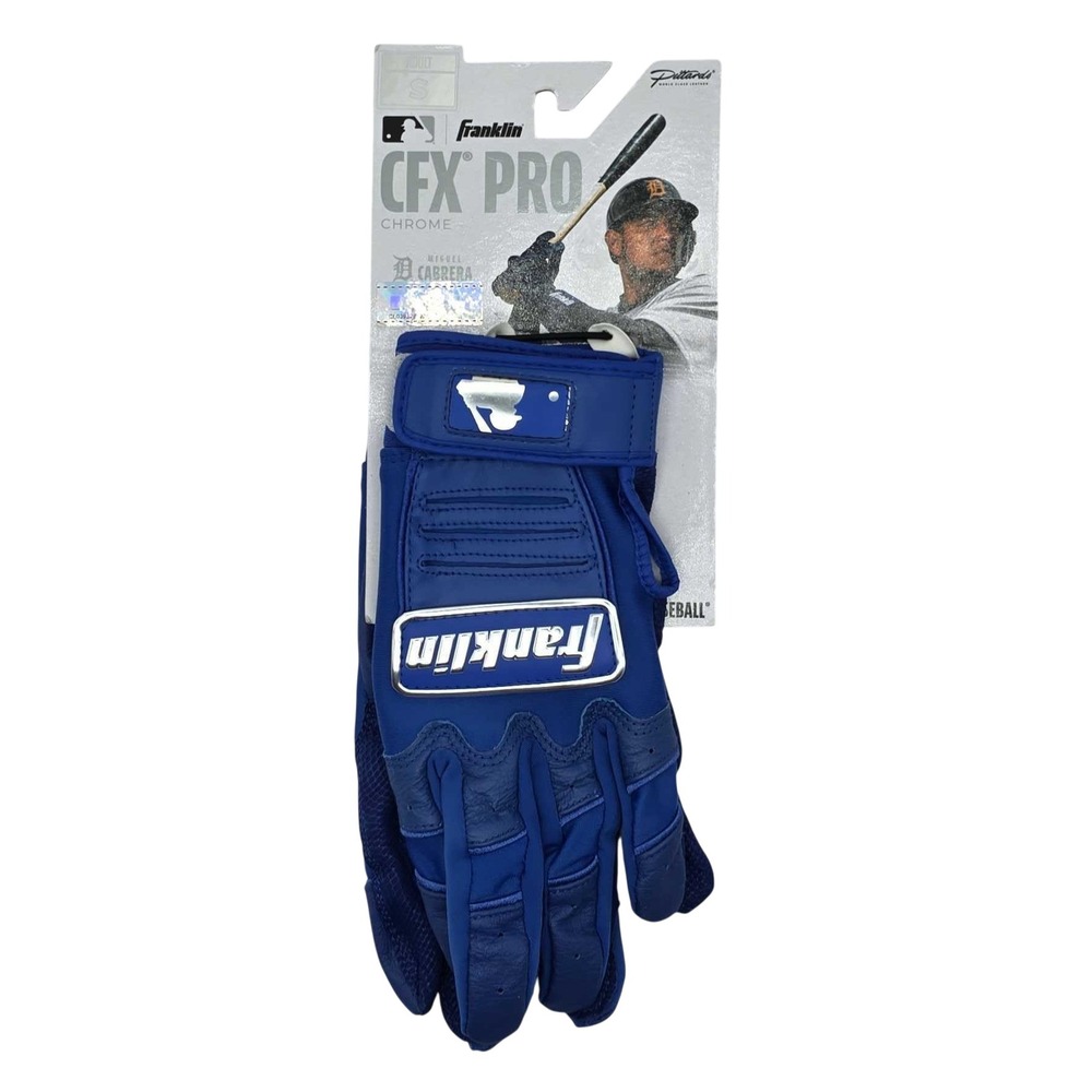 Franklin CFX Pro Chrome Baseball Batting Gloves Men's Small Royal Blue NWT MLB